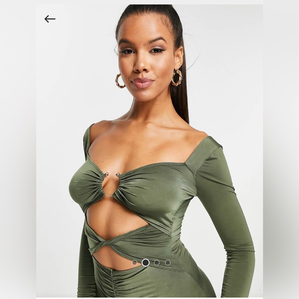 Asos Design Ruched Mini Dress - Picture 4 of 5